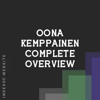 Oona Kemppainen Complete Overview | Indexof