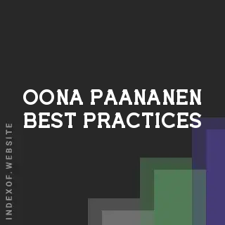 Oona Paananen Best Practices | Indexof
