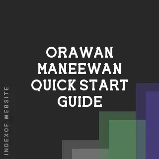 Orawan Maneewan Quick Start Guide | Indexof