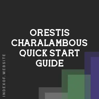 Orestis Charalambous Quick Start Guide | Indexof