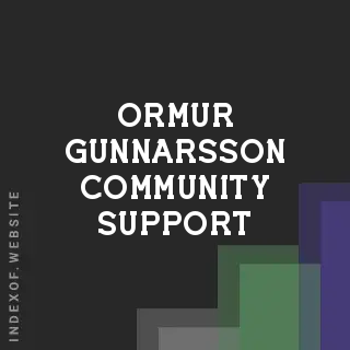 Ormur Gunnarsson Community Support | Indexof