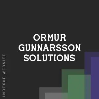 Ormur Gunnarsson Solutions | Indexof