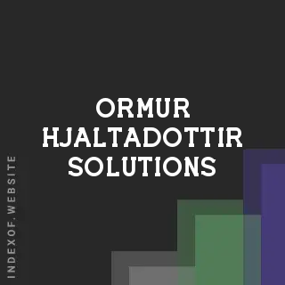 Ormur Hjaltadottir Solutions | Indexof