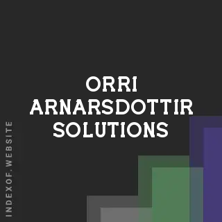 Orri Arnarsdottir Solutions | Indexof