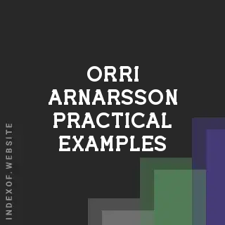 Orri Arnarsson Practical Examples | Indexof