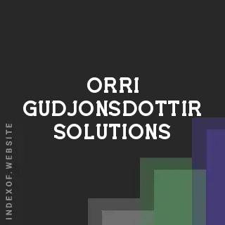 Orri Gudjonsdottir Solutions | Indexof