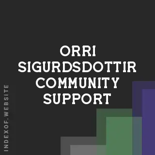 Orri Sigurdsdottir Community Support | Indexof