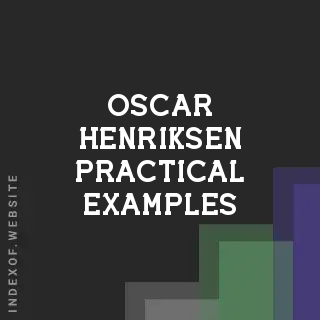Oscar Henriksen Practical Examples | Indexof