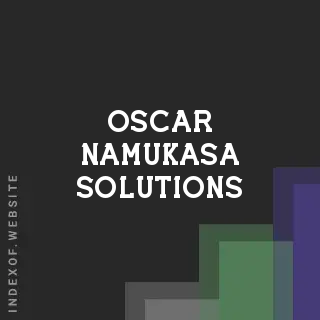 Oscar Namukasa Solutions | Indexof