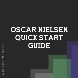 Oscar Nielsen Quick Start Guide | Indexof
