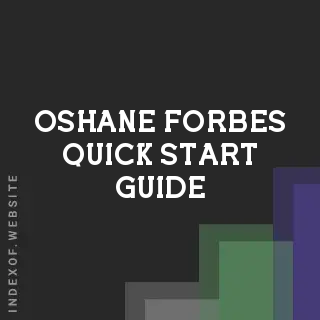 Oshane Forbes Quick Start Guide | Indexof