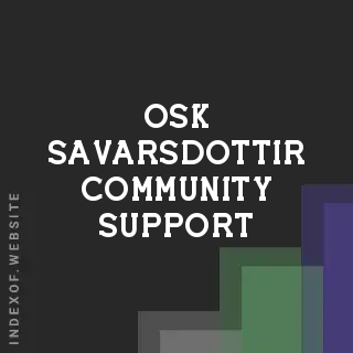 Osk Savarsdottir Community Support | Indexof