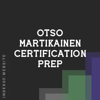 Otso Martikainen Certification Prep | Indexof