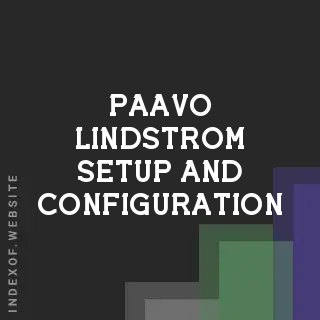 Paavo Lindstrom Setup and Configuration | Indexof