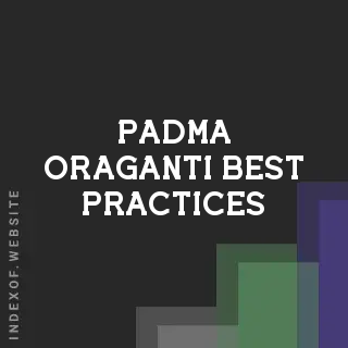 Padma Oraganti Best Practices | Indexof