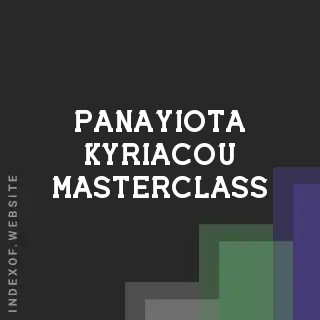 Panayiota Kyriacou Masterclass | Indexof