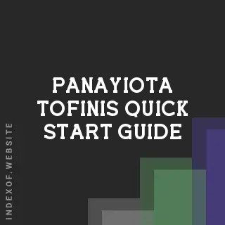 Panayiota Tofinis Quick Start Guide | Indexof