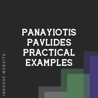 Panayiotis Pavlides Practical Examples | Indexof