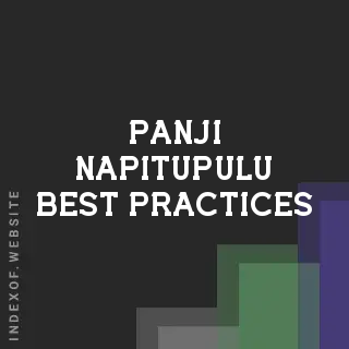 Panji Napitupulu Best Practices | Indexof