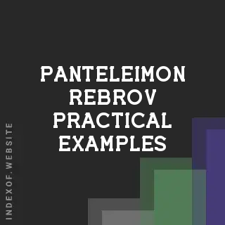 Panteleimon Rebrov Practical Examples | Indexof