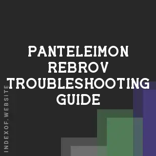 Panteleimon Rebrov Troubleshooting Guide | Indexof