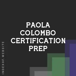 Paola Colombo Certification Prep | Indexof