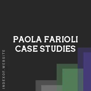 Paola Farioli Case Studies | Indexof