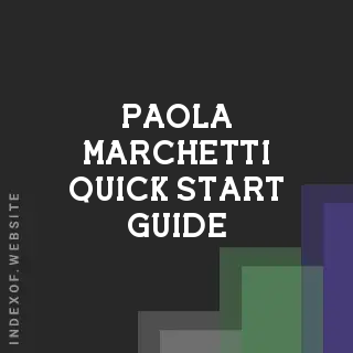 Paola Marchetti Quick Start Guide | Indexof