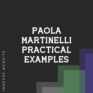 Paola Martinelli Practical Examples | Indexof