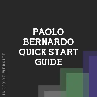 Paolo Bernardo Quick Start Guide | Indexof
