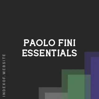 Paolo Fini Essentials | Indexof