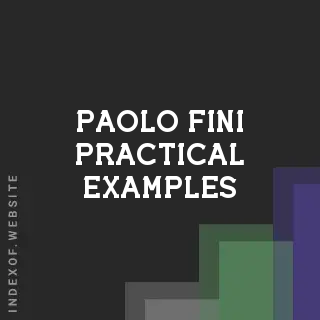 Paolo Fini Practical Examples | Indexof