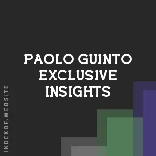 Paolo Guinto Exclusive Insights | Indexof