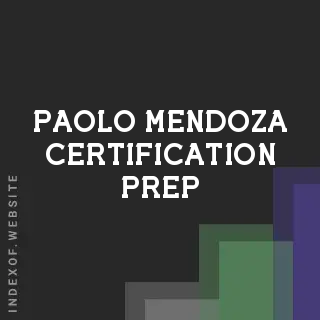 Paolo Mendoza Certification Prep | Indexof