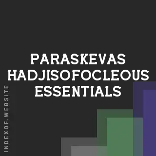 Paraskevas Hadjisofocleous Essentials | Indexof