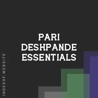 Pari Deshpande Essentials | Indexof