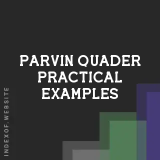 Parvin Quader Practical Examples | Indexof