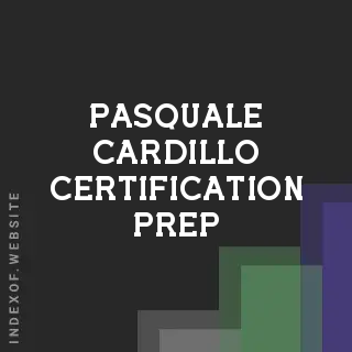 Pasquale Cardillo Certification Prep | Indexof