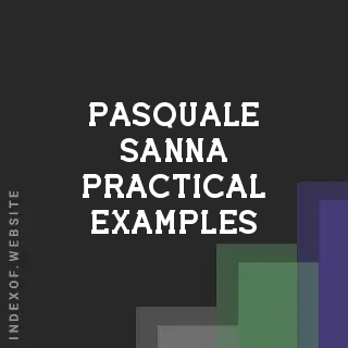 Pasquale Sanna Practical Examples | Indexof