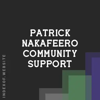Patrick Nakafeero Community Support | Indexof