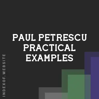 Paul Petrescu Practical Examples | Indexof