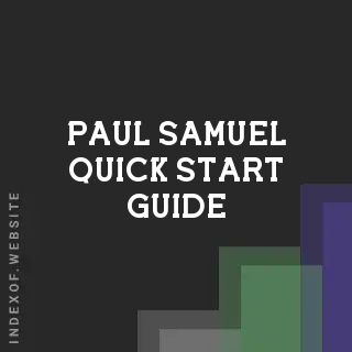 paul Samuel Quick Start Guide | Indexof