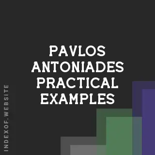 Pavlos Antoniades Practical Examples | Indexof