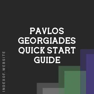 Pavlos Georgiades Quick Start Guide | Indexof
