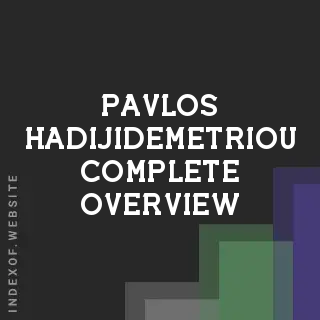 Pavlos Hadijidemetriou Complete Overview | Indexof