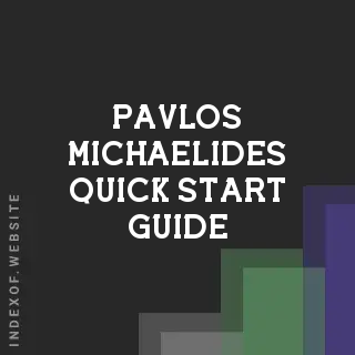 Pavlos Michaelides Quick Start Guide | Indexof