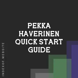 Pekka Haverinen Quick Start Guide | Indexof