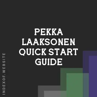 Pekka Laaksonen Quick Start Guide | Indexof
