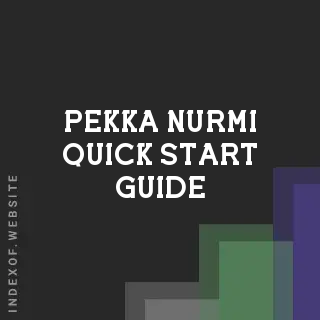 Pekka Nurmi Quick Start Guide | Indexof