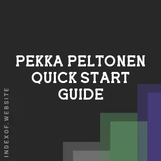 Pekka Peltonen Quick Start Guide | Indexof